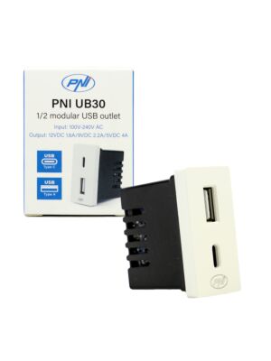 Priza alimentare 2 x USB PNI UB30, USB-A USB-C