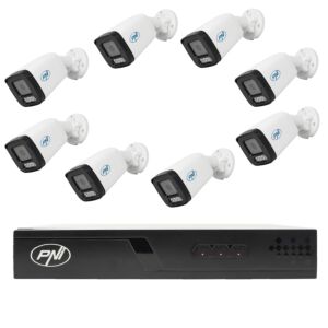 Pachet supraveghere video NVR POE PNI House IP716J, 6 camere PNI IP505J, 5MP si cabluri incluse