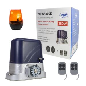 Kit automatizare porti PNI AP800D, motor, fotocelule, telecomanda, lampa, 230V, 1100 N si 800KG poarta culisanta