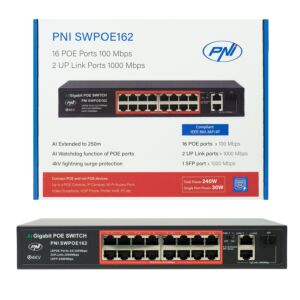 Switch POE PNI SWPOE162, 16 porturi